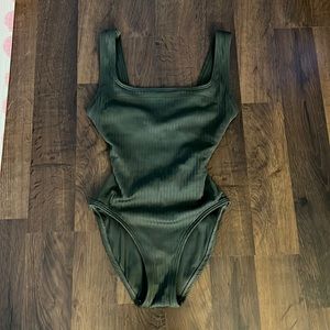 Michael koors olive green bathing suit size 4